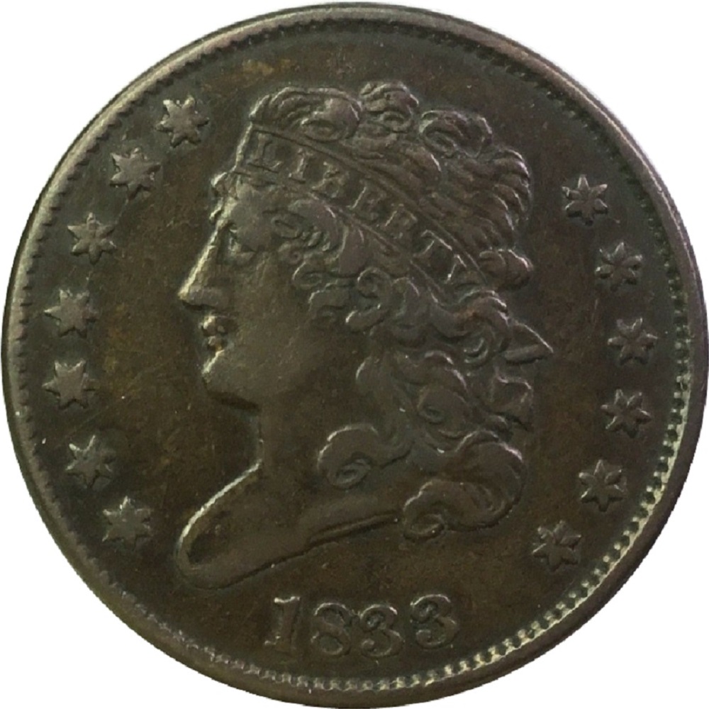 1833-Classic-Head-Half-Cent-#3